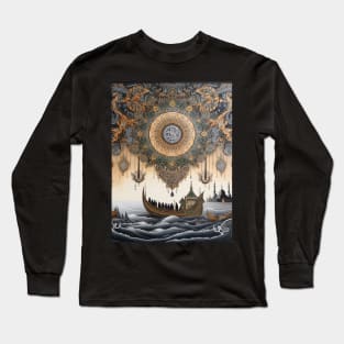 Islamic Grandeur Unveiled: Timeless Art, Floral Motifs, and Vibrant Ornaments Long Sleeve T-Shirt